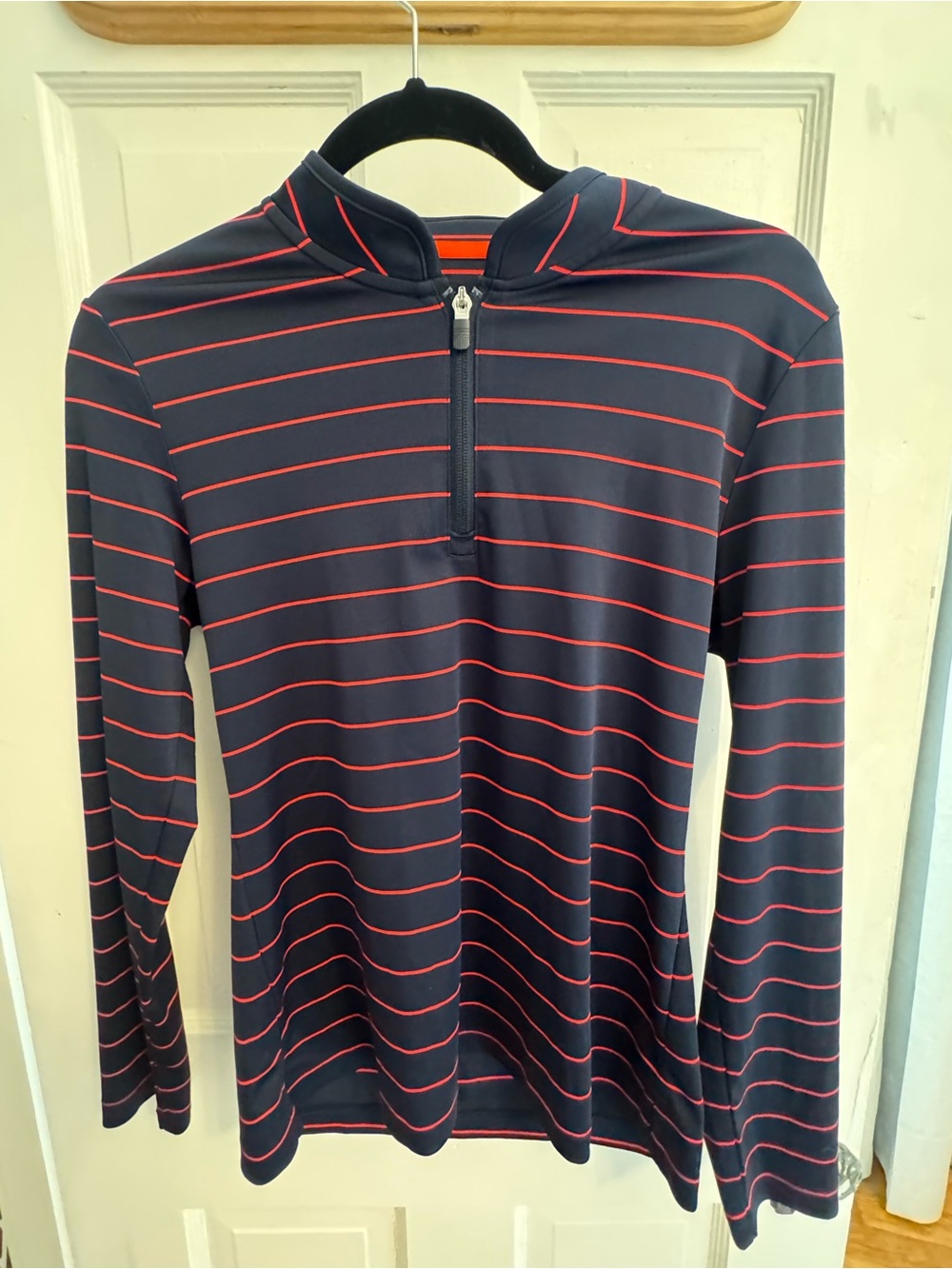 Tory Sport by Tory Burch Performance Stripe Half Zip Pullover